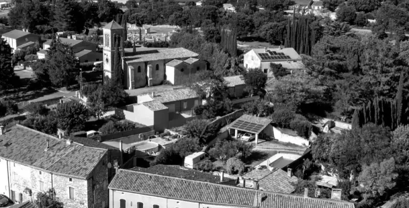 Le centre de Malataverne et son église, point de départ de la course 5 km